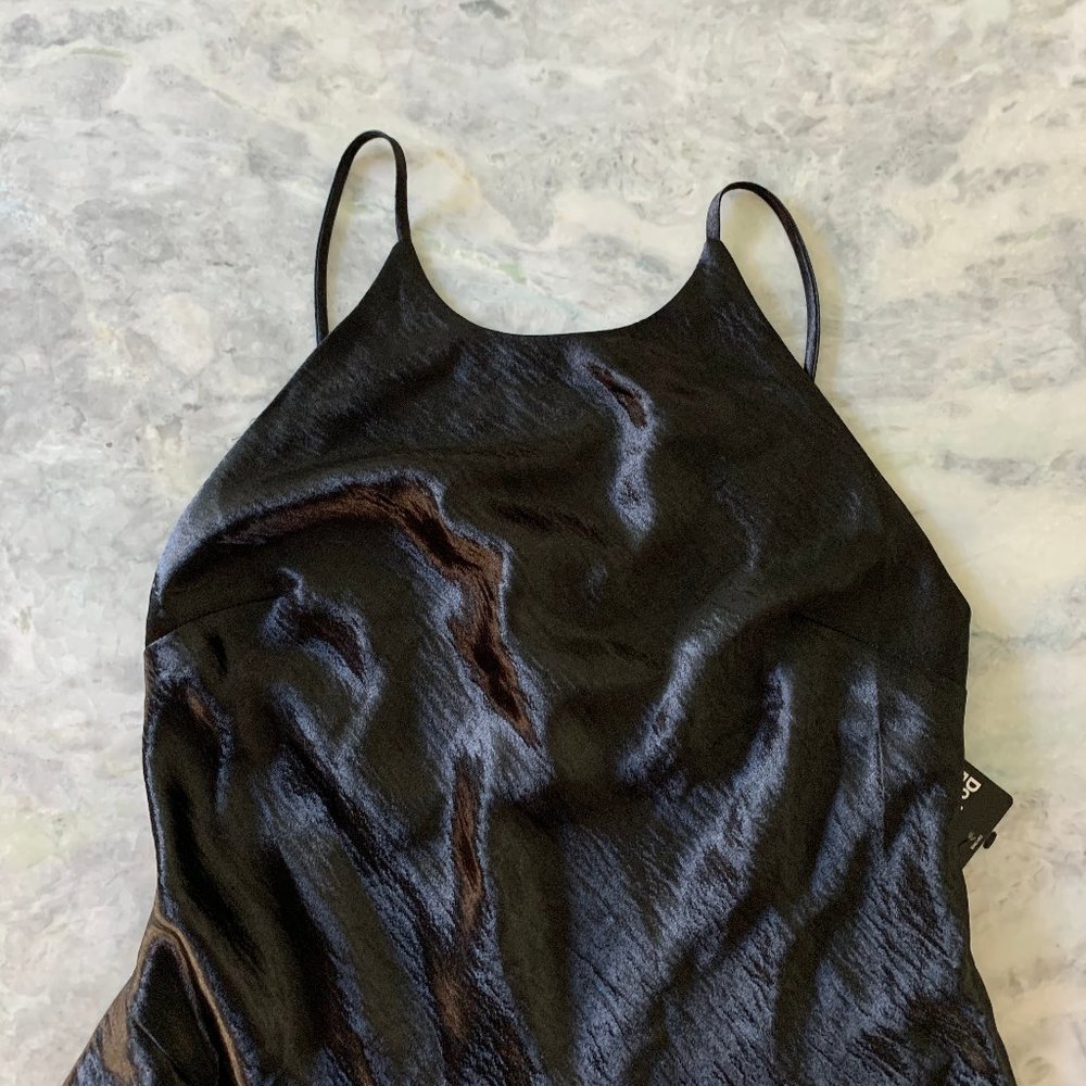 Express black halter open back satin maxi dress - Picture 14 of 14